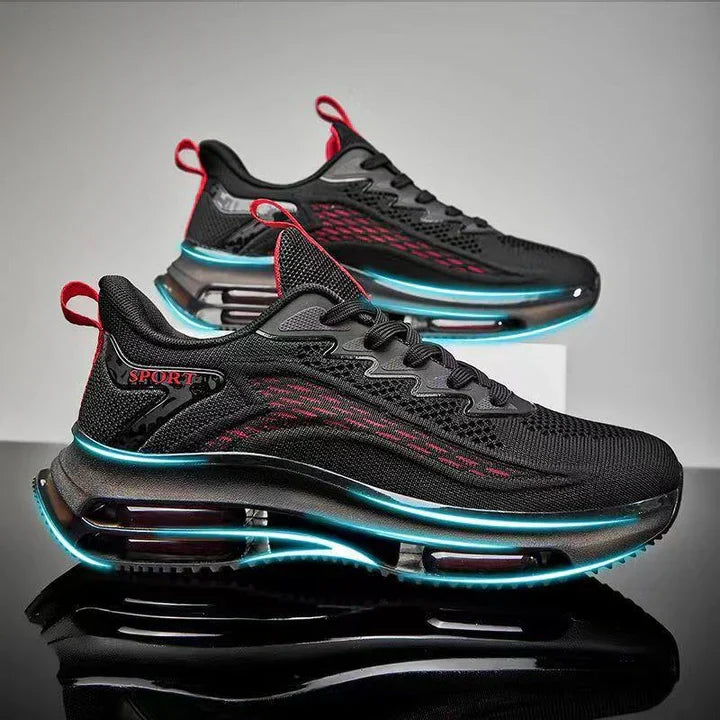 Chaussures running homme légères et amorties, tige en mesh
