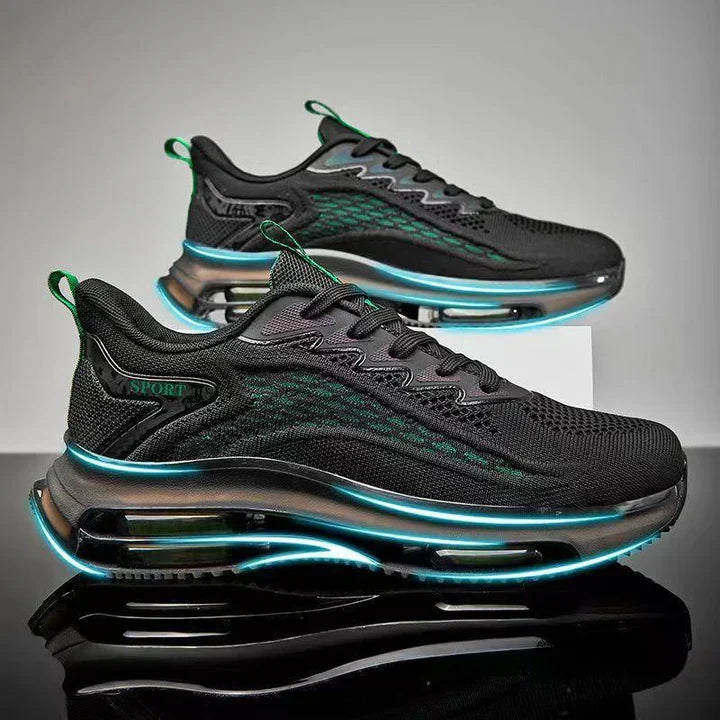 Chaussures running homme légères et amorties, tige en mesh