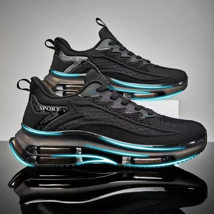 Chaussures running homme légères et amorties, tige en mesh