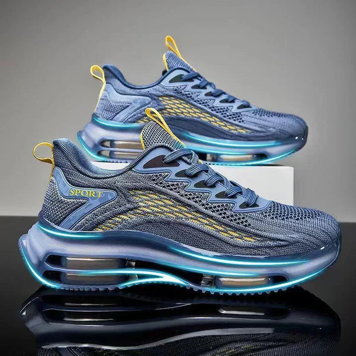 Chaussures running homme légères et amorties, tige en mesh