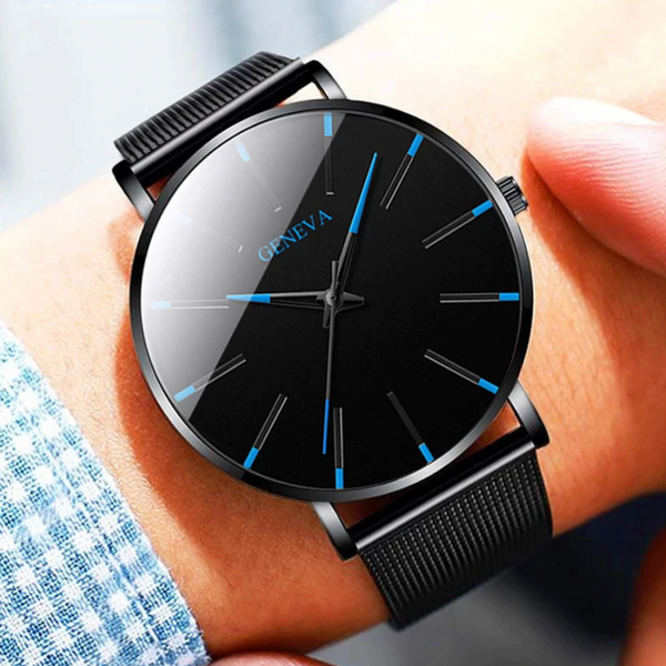Montre homme minimaliste à quartz, cadran analogique de 40 mm