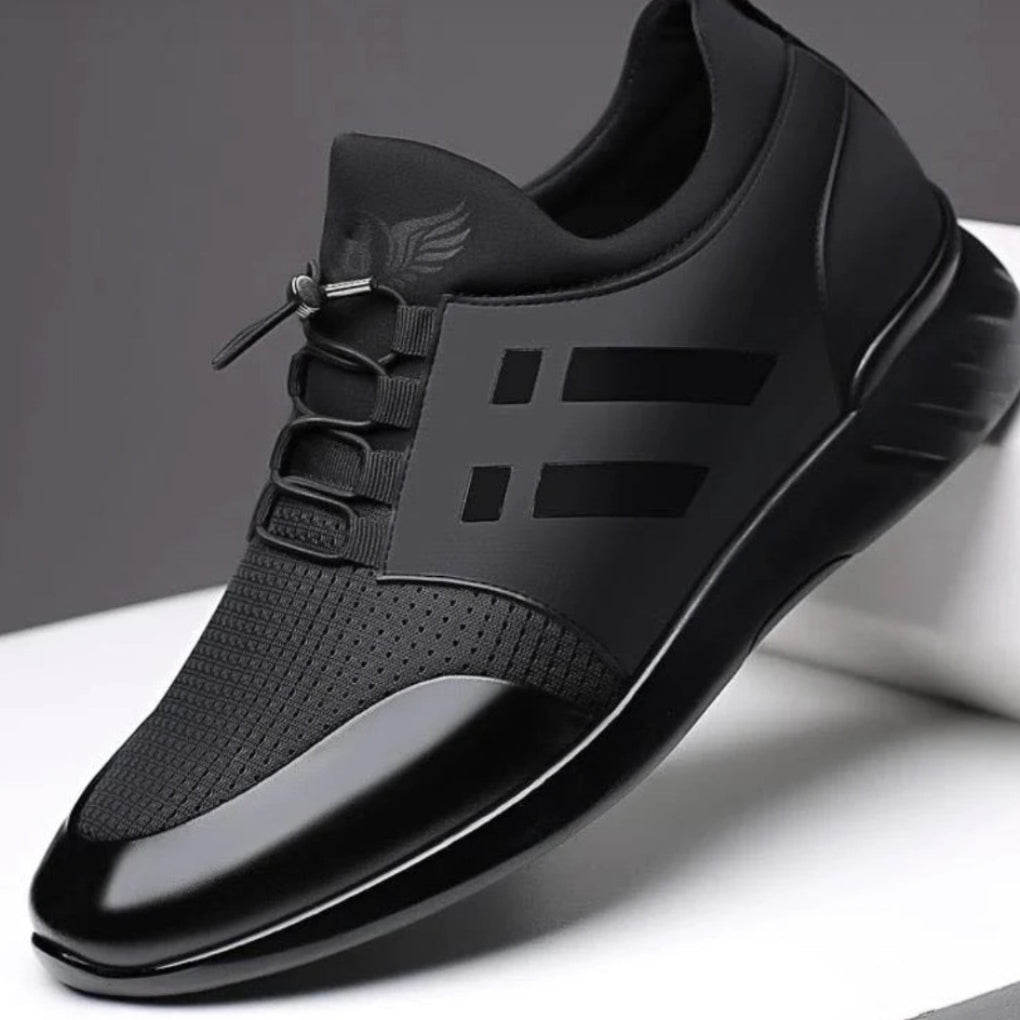 Chaussures homme confort à enfiler, dessus en similicuir
