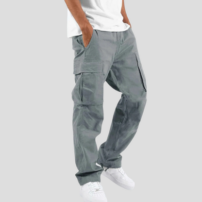 Pantalon cargo homme décontracté à taille ajustable