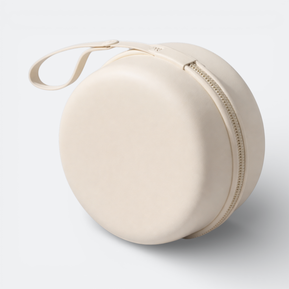 AïtaVia cream travel neck pillow case with zipper and handle