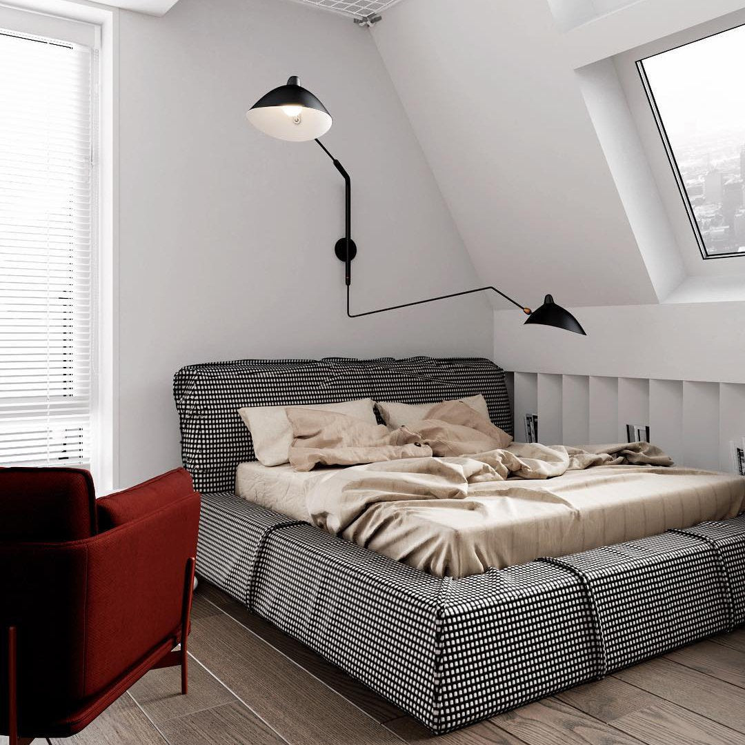 Applique Serge Mouille - Lampe Murale Design - Bras Mobiles