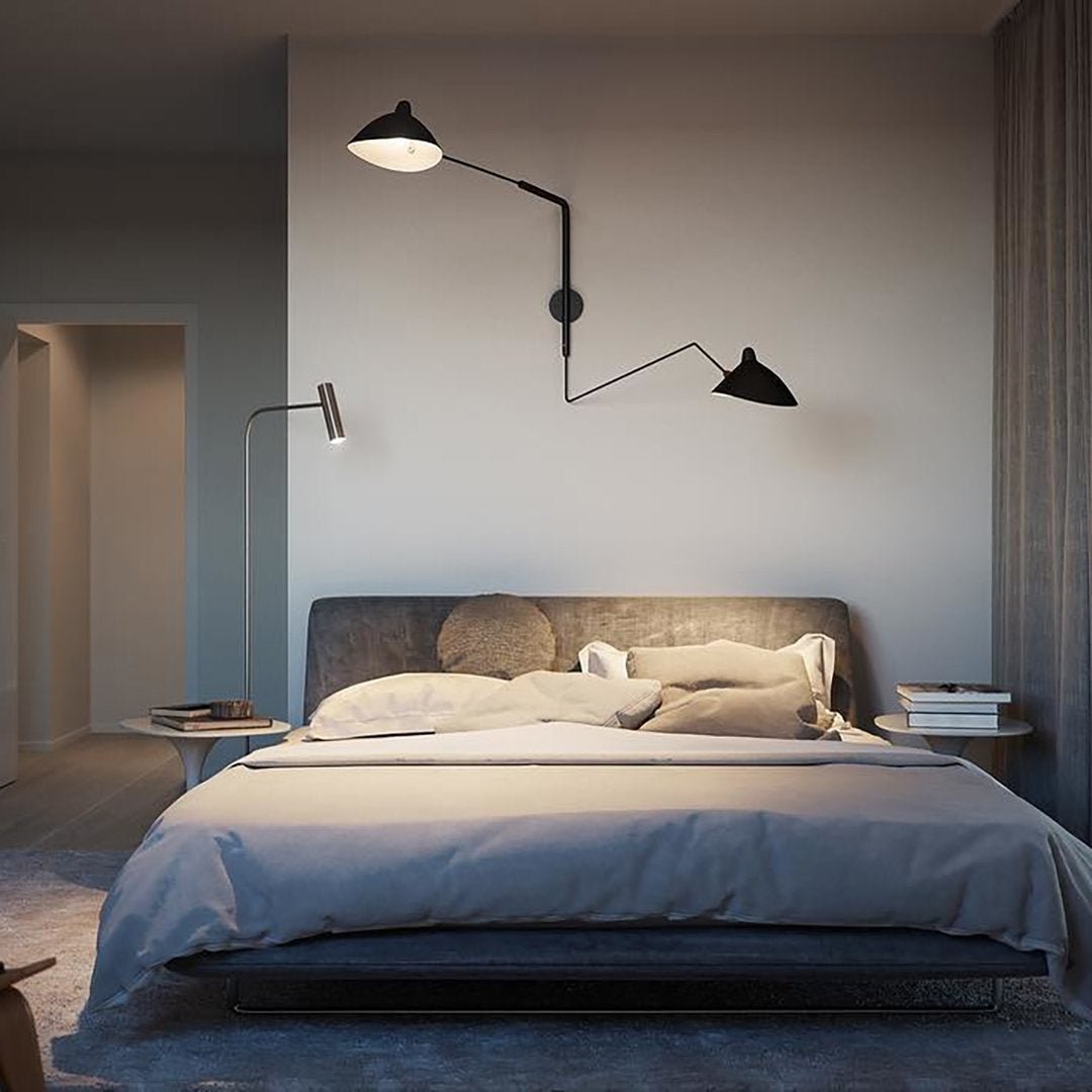 Applique Serge Mouille - Lampe Murale Design - Bras Mobiles