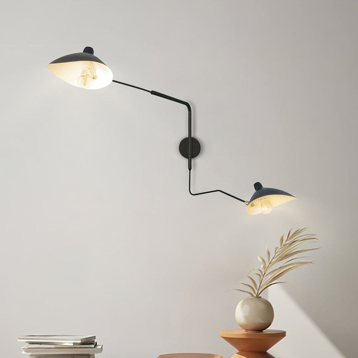 Applique Serge Mouille - Lampe Murale Design - Bras Mobiles