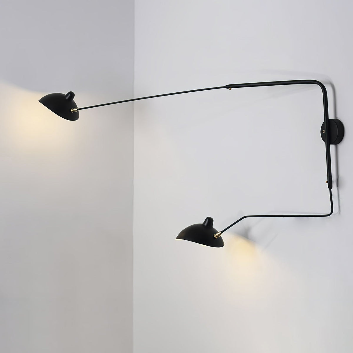 Applique Serge Mouille - Lampe Murale Design - Bras Mobiles
