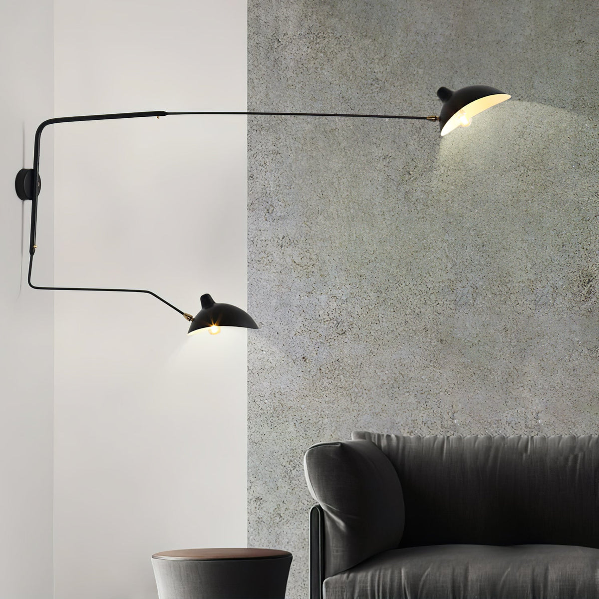 Applique Serge Mouille - Lampe Murale Design - Bras Mobiles