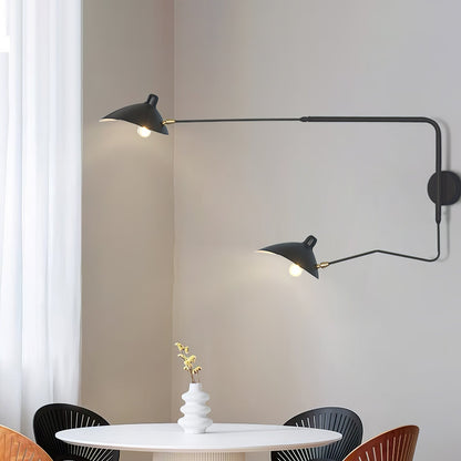 Applique Serge Mouille - Lampe Murale Design - Bras Mobiles