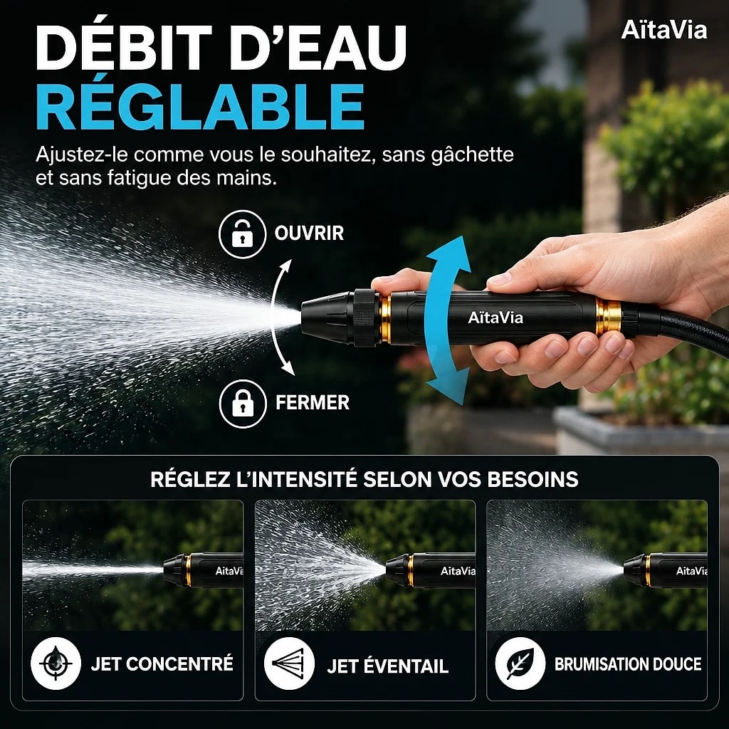 Aquéta – Pistolet Arrosage Haute Pression