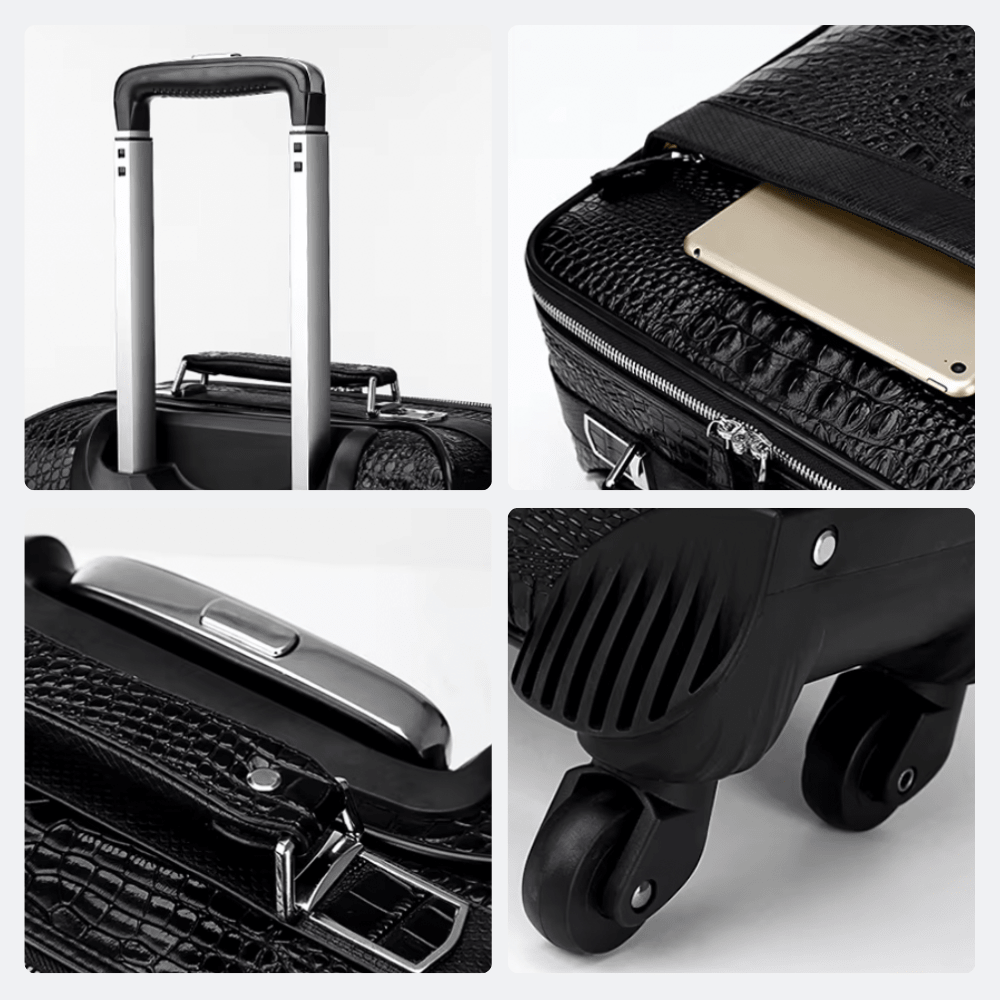 Bagage Voyage Cuir Homme Noir Profond - | AïtaVia