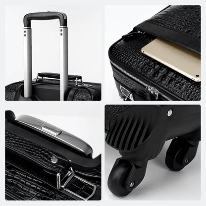 Bagage Voyage Cuir Homme Noir Profond - | AïtaVia