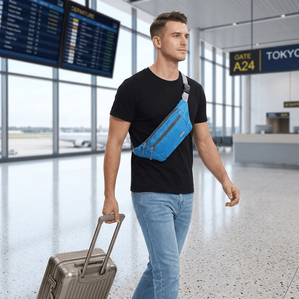 Banane de Voyage Ceinture Bleu Saphir - | AïtaVia