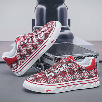 Baskets Basses pour Hommes Imprimées - Style Quotidien et Confort