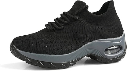 Baskets Confortables pour Femmes - Maille Respirante & Coussin d'Air