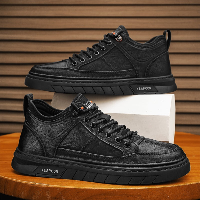Baskets Hommes Effet Cuir – Confort et Style Urbain