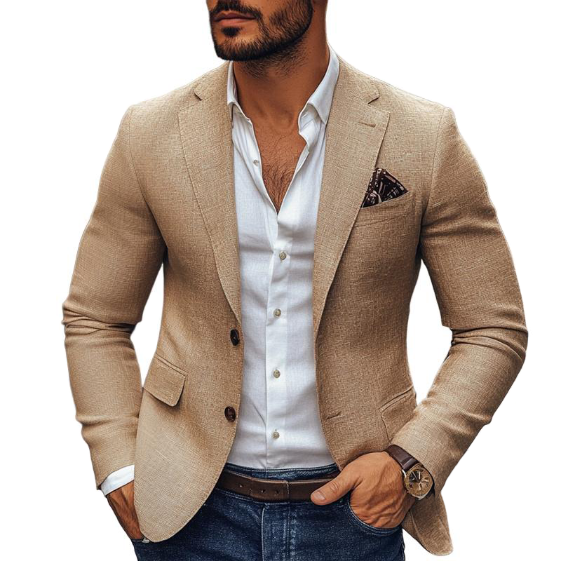 Blazer Décontracté à Deux Boutons pour Homme : Élégance Moderne