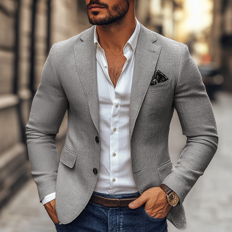 Blazer Décontracté à Deux Boutons pour Homme : Élégance Moderne