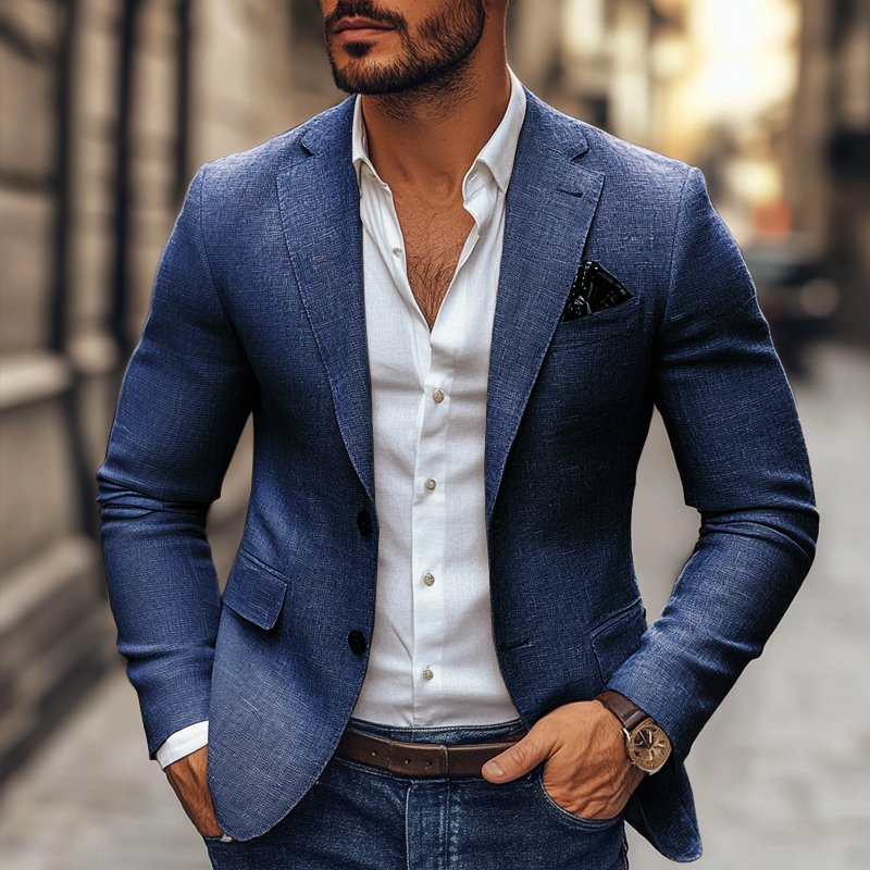 Blazer Décontracté à Deux Boutons pour Homme : Élégance Moderne