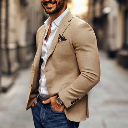Blazer Décontracté à Deux Boutons pour Homme : Élégance Moderne