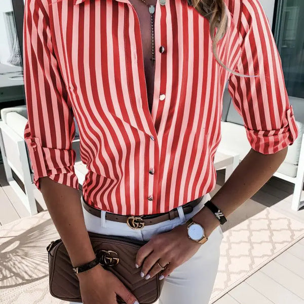 Blouse à Rayures Élégante pour Femmes - Style Intemporel