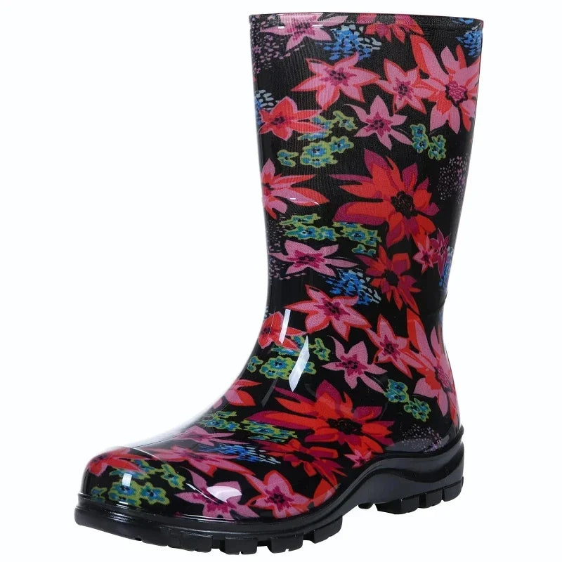 Bottes de Pluie Imperméables Élégantes pour Femme