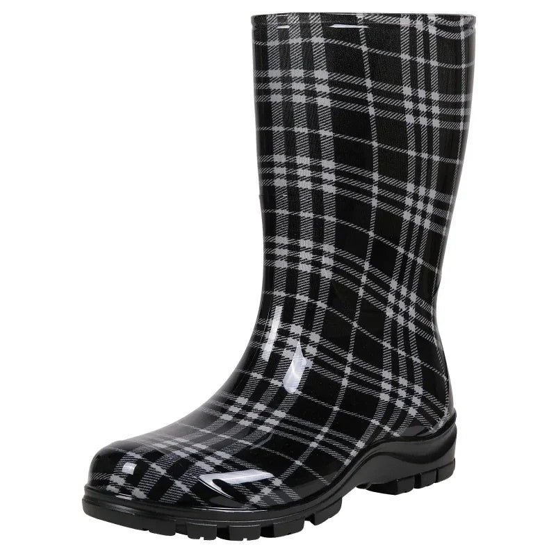 Bottes de Pluie Imperméables Élégantes pour Femme