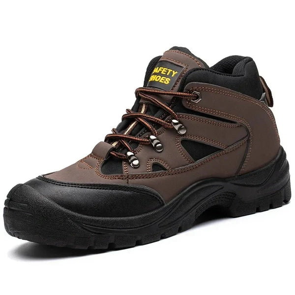 Bottes de Sécurité Légères pour Hommes - Embout Acier Marron