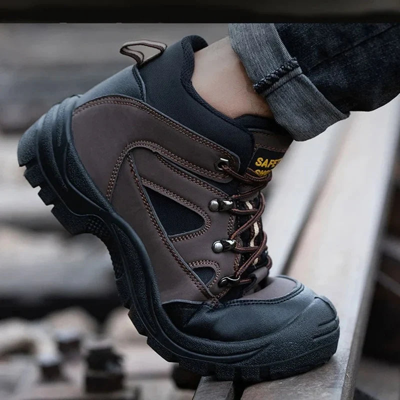 Bottes de Sécurité Légères pour Hommes - Embout Acier Marron
