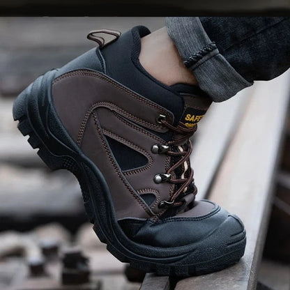Bottes de Sécurité Légères pour Hommes - Embout Acier Marron