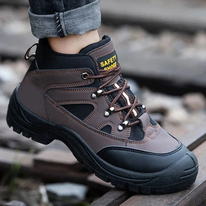 Bottes de Sécurité Légères pour Hommes - Embout Acier Marron
