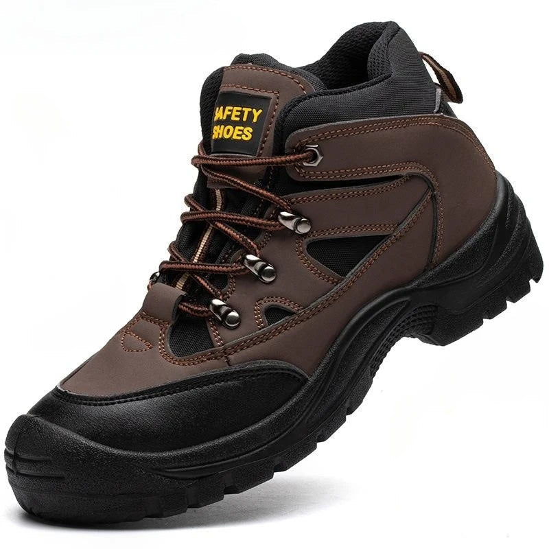 Bottes de Sécurité Légères pour Hommes - Embout Acier Marron