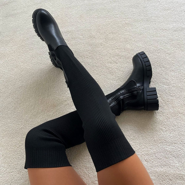 Bottes Femme Skylar Stretch – Confort & Élégance Ajustée