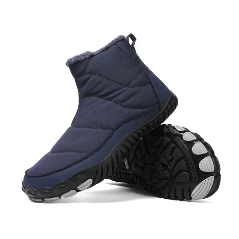 Bottines d'Hiver Chaudes Unisexes – Confort Pieds Nus et Imperméables