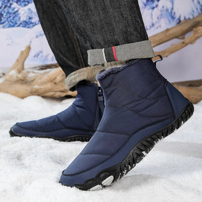 Bottines d'Hiver Chaudes Unisexes – Confort Pieds Nus et Imperméables