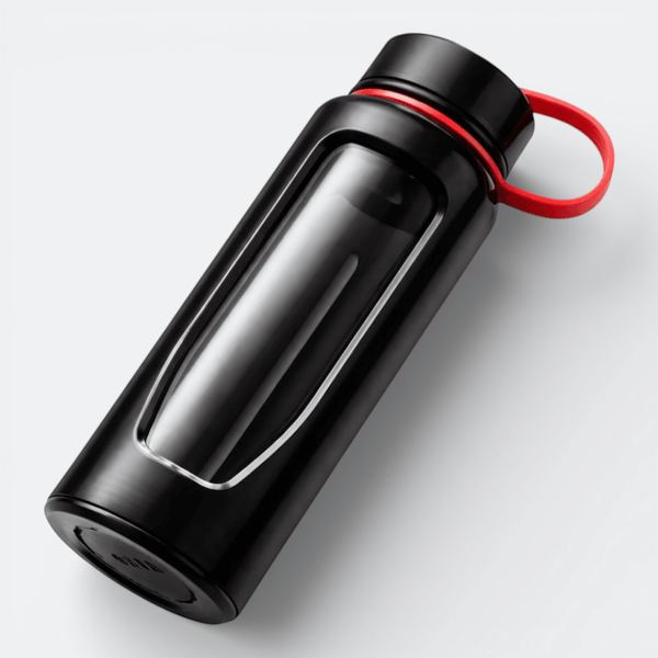 Bouteille en Verre Gourde Noir Charbon - | AïtaVia