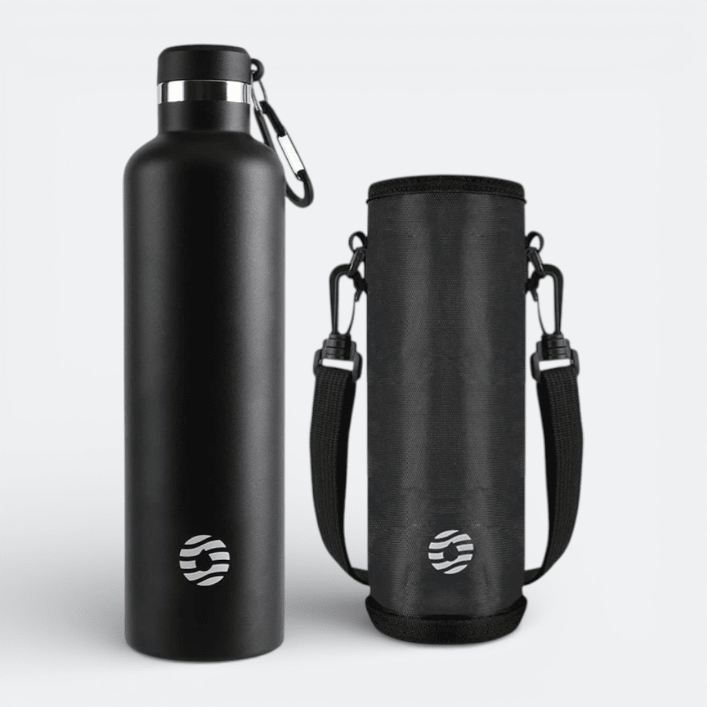 Bouteille Isotherme Inox Noir Profond - | AïtaVia