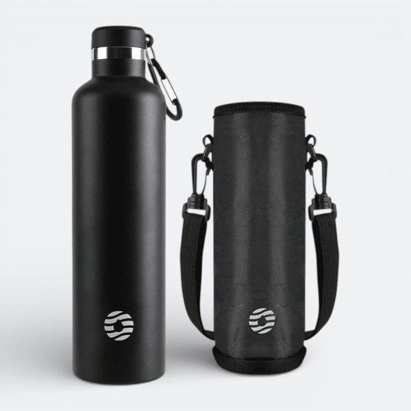 Bouteille Isotherme Inox Noir Profond - | AïtaVia
