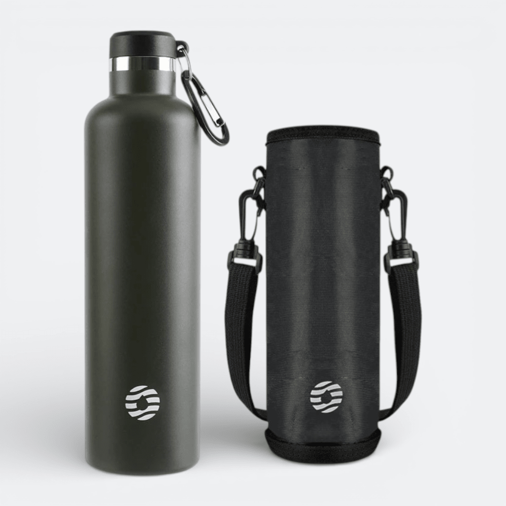 Bouteille Isotherme Inox Vert Olive - | AïtaVia