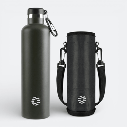 Bouteille Isotherme Inox Vert Olive - | AïtaVia