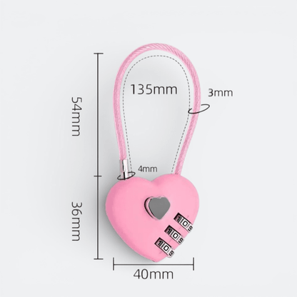 Cadenas Valise 3 Chiffres Rose Pastel - | AïtaVia