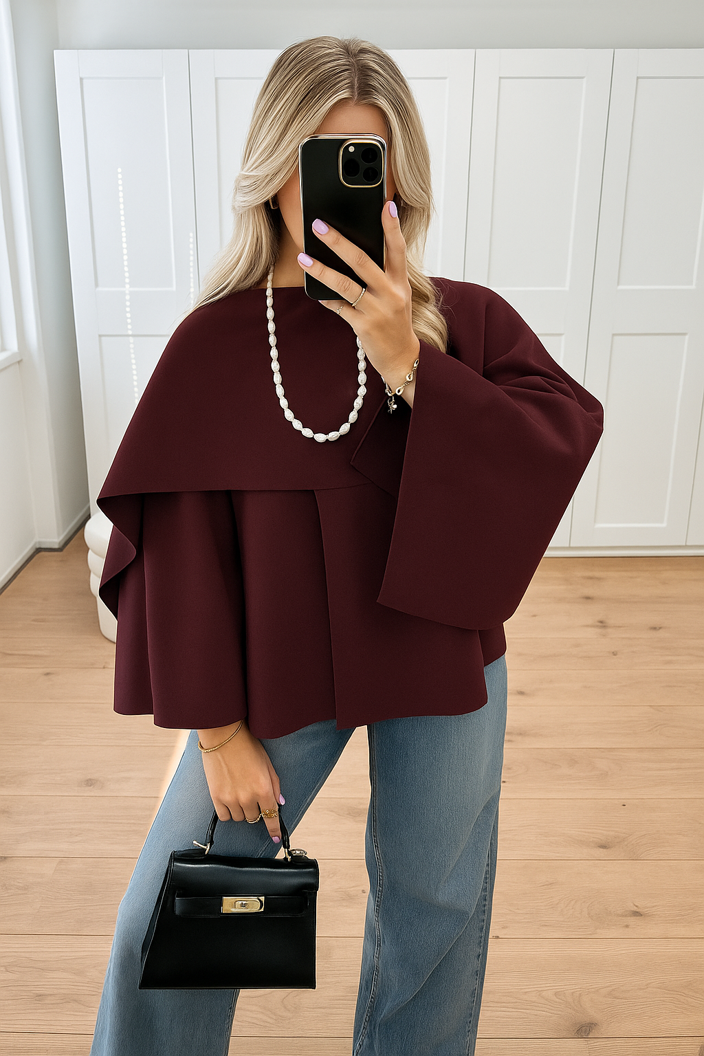 Cape Écharpe Asymétrique Femme – Élégance Oversize et Confort Chic