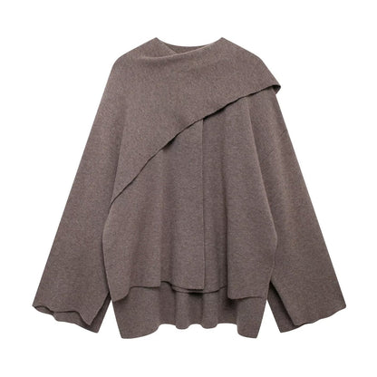 Cape Écharpe Asymétrique Femme – Élégance Oversize et Confort Chic