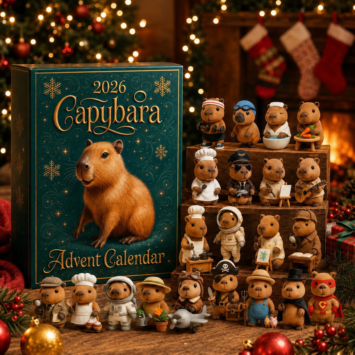 Calendrier de l'Avent 2026 capybara avec 24 figurines surprises
