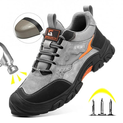 Chaussures de Sécurité Mixtes en Cuir PU Respirant