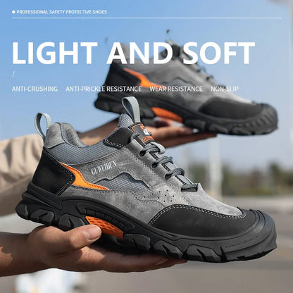 Chaussures de Sécurité Mixtes en Cuir PU Respirant