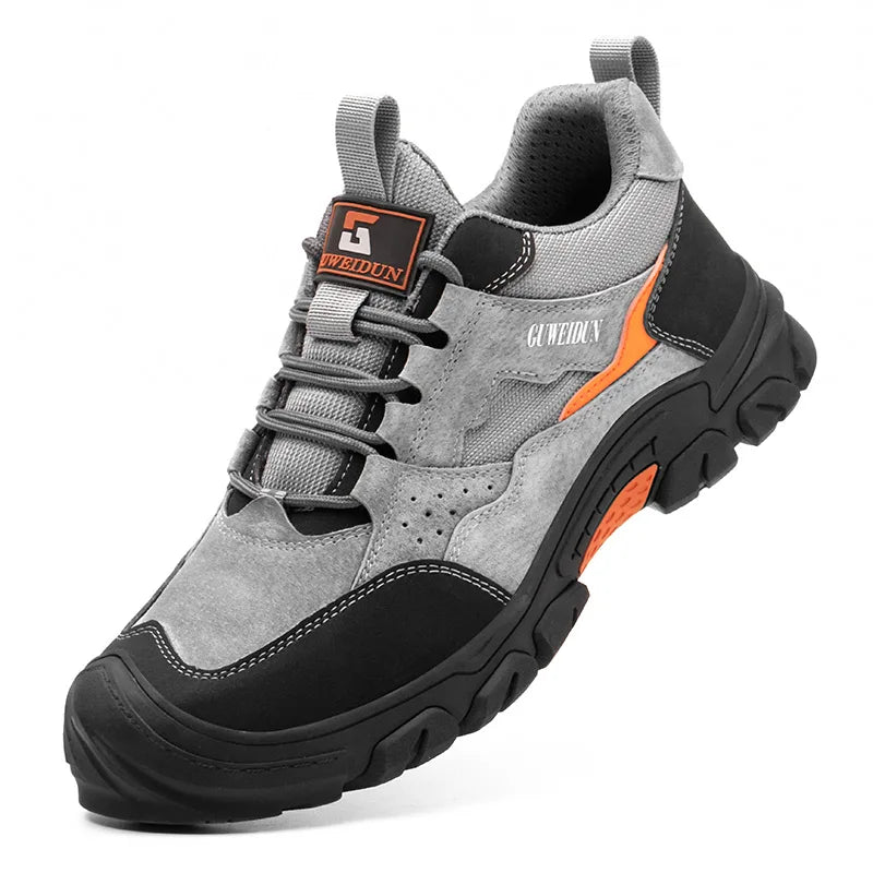 Chaussures de Sécurité Mixtes en Cuir PU Respirant