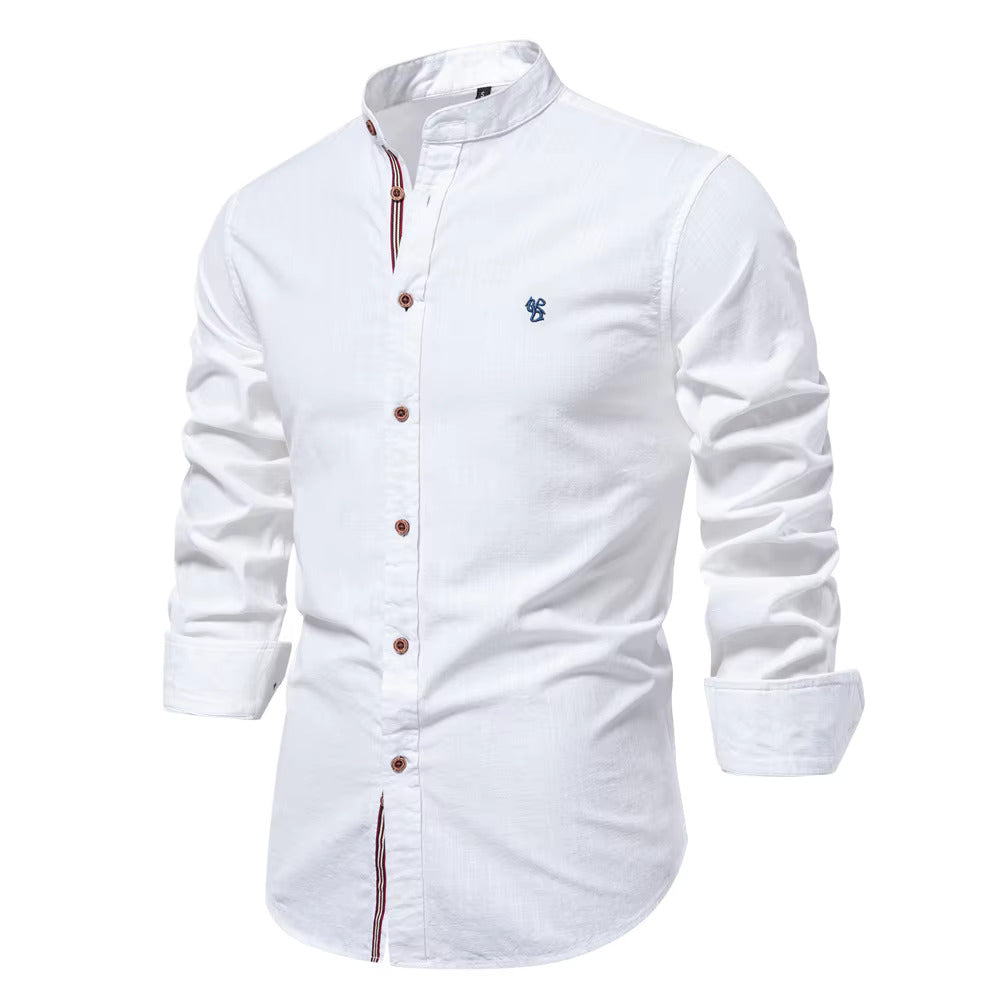 Chemise Col Mao - Élégante & Moderne