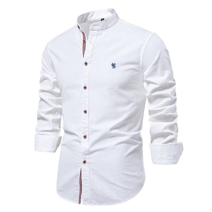 Chemise Col Mao - Élégante & Moderne